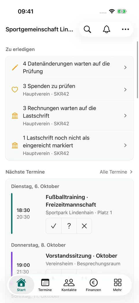 Aufgaben im Vorstand