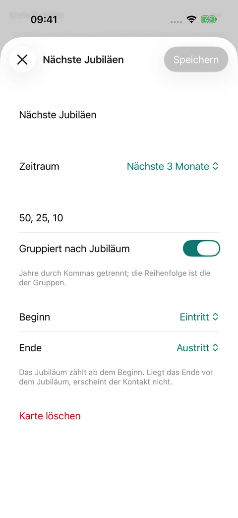 Geburtstagskarte einrichten