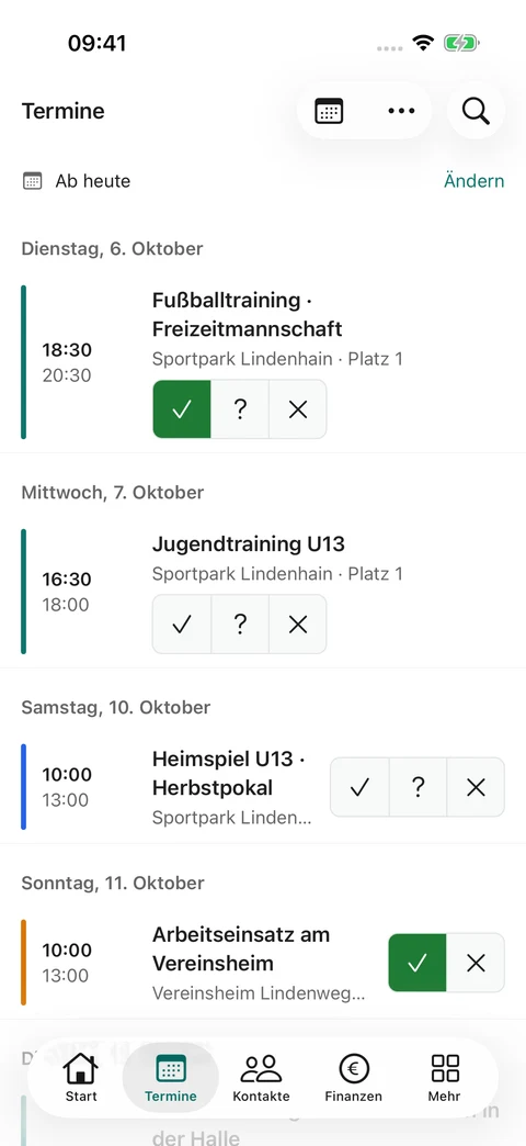 Deine nächsten Termine