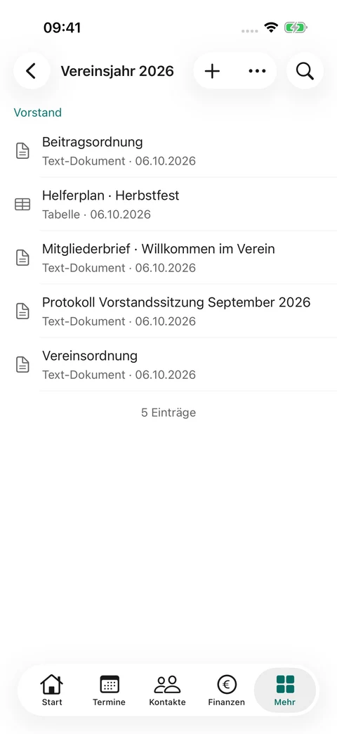 Der Vereinsordner