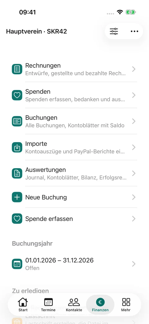 Die Vereinskasse