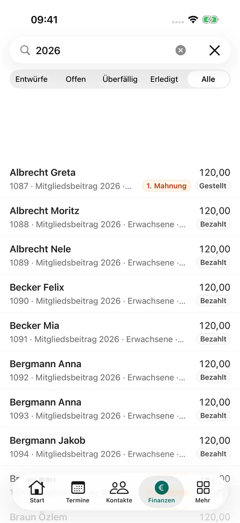 Rechnungen im Blick