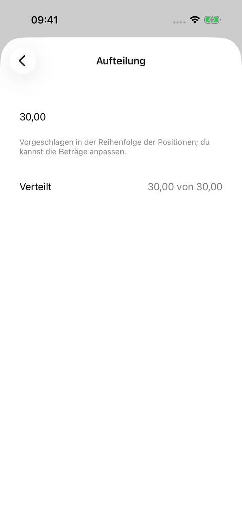 Teilzahlung zuordnen
