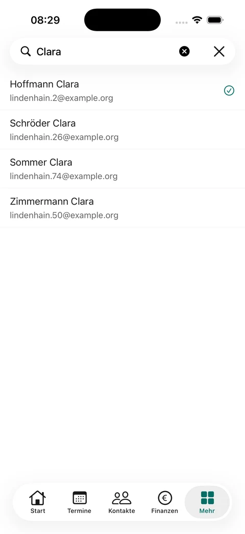Clara als Kontaktperson