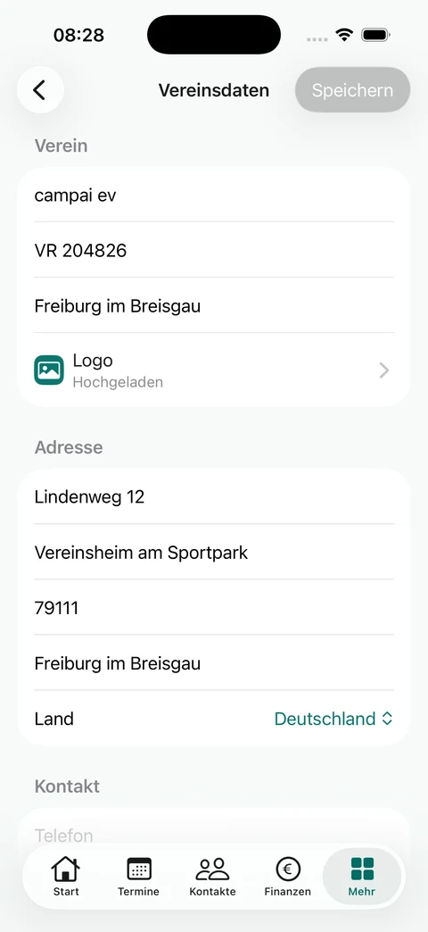 Vereinsdaten von campai ev
